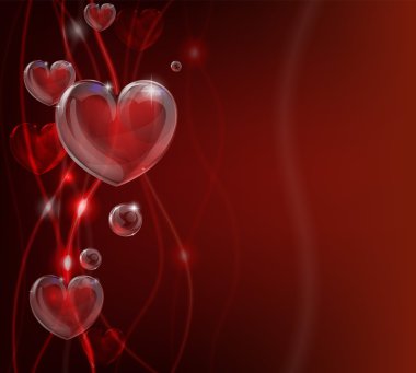Abstract valentines day heart background