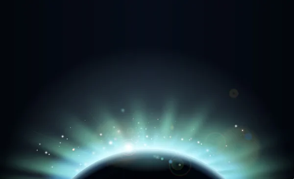 Sonnenfinsternis Sonne Planet Hintergrund Illustration — Stockvektor