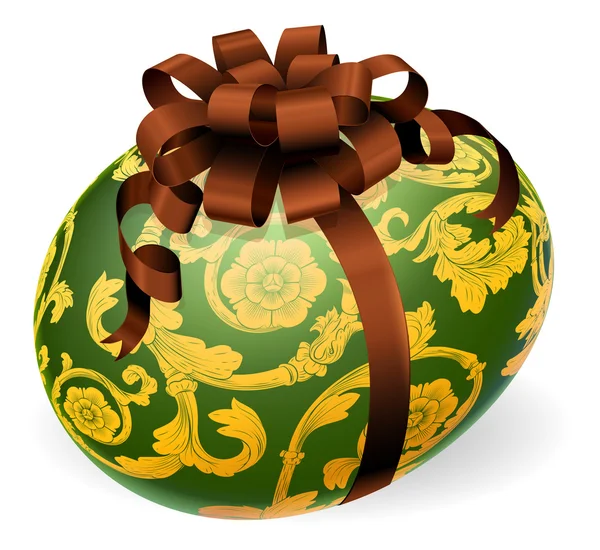 Luxusní zdobené velikonoční vajíčko s lukem — Stockový vektor