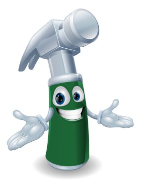 Hammer cartoon mascot clipart