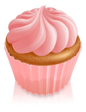 Pink fairy cake cupcake clipart