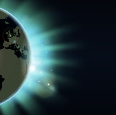 Earth eclipse concept clipart