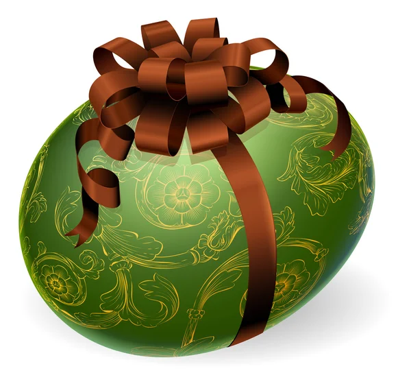 Uovo di Pasqua chic con motivi dorati — Vettoriale Stock