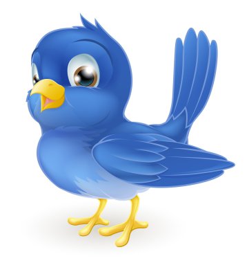 Cute cartoon bluebird clipart