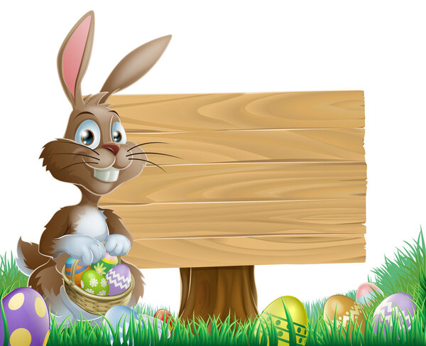 Easter background sign