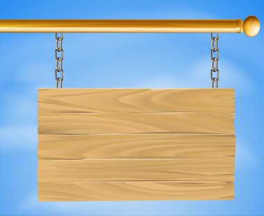 Wooden hanging sign clipart