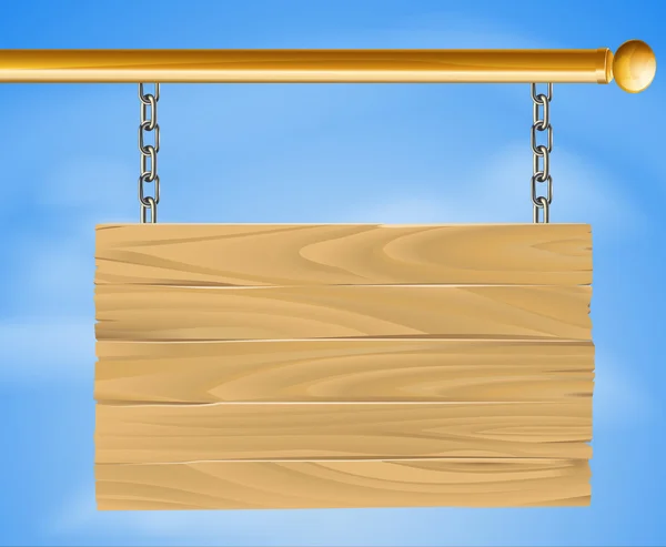 Panneau suspendu en bois — Image vectorielle
