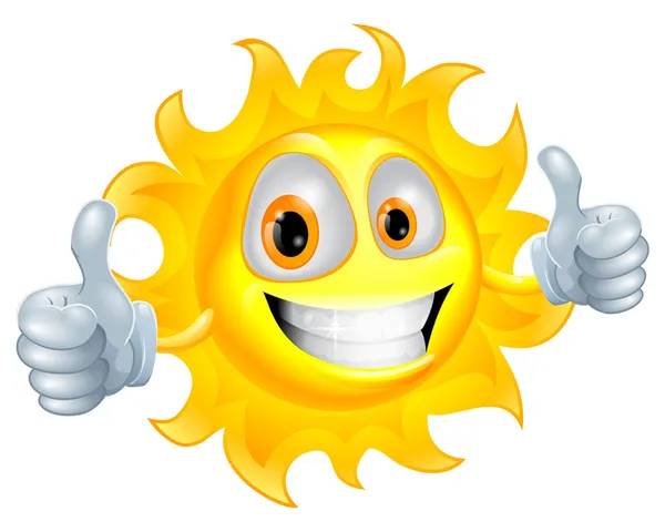 Sun man cartoon character — Stock Vector