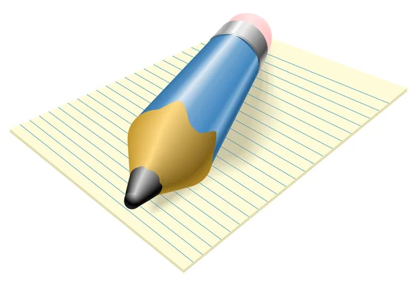 铅笔和纸 — 图库矢量图片