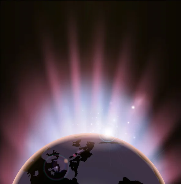 Eclipse globe concept background — Stock Vector