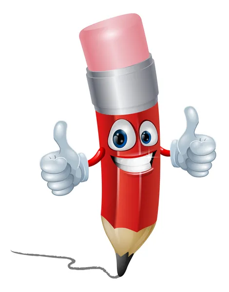 Pencil mascot man — Stock Vector