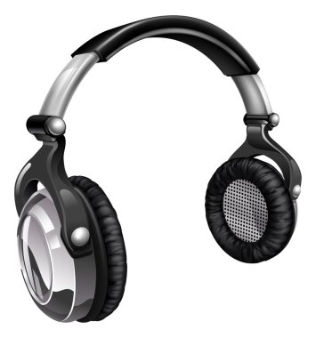 Big cool music headphones clipart