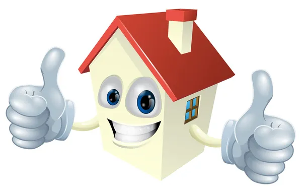 Mascotte de Cartoon House — Image vectorielle