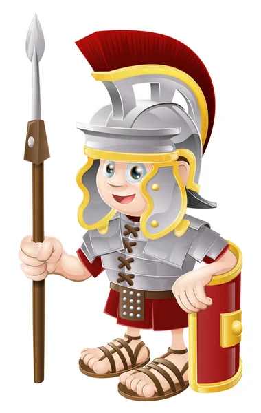Caricature soldat romain — Image vectorielle