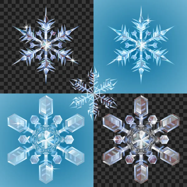 クリスマス雪の結晶デザイン要素 — ストックベクタ