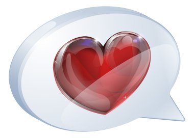 Heart speech bubble clipart