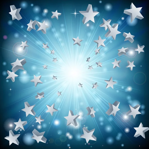 Fond explosion étoile bleue — Image vectorielle