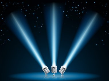 Search or spot lights illustration clipart