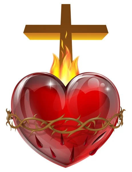Kutsal yürek — Stok Vektör