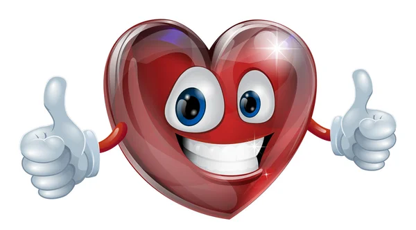 Heart mascot graphic — Stock Vector