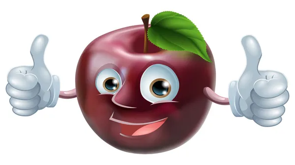 Счастливый яблочный человек — стоковый вектор