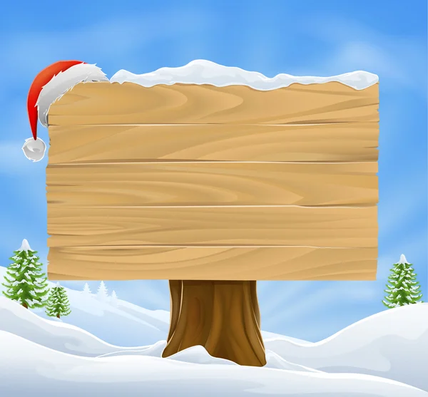 Weihnachten Weihnachtsmann Zeichen Hintergrund — Stockvektor