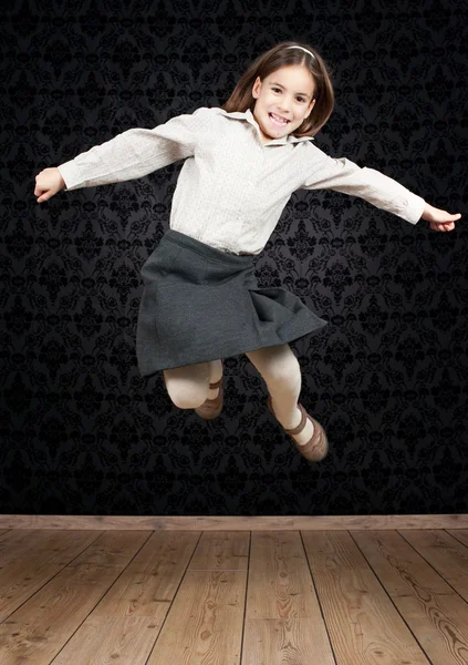 Little girl jumping — Stock Photo, Image