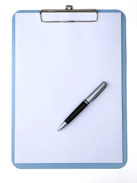 Portapapeles con papel en blanco — Foto de Stock