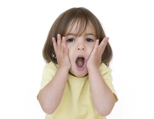 Little girl surprised — Stock Photo, Image