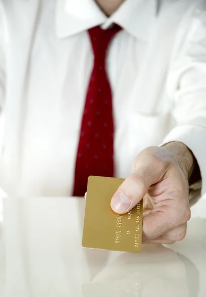 stock image Hand holding a credit card