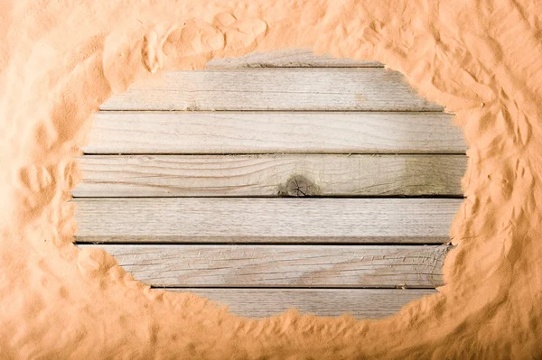 Holz und Sand — Stockfoto