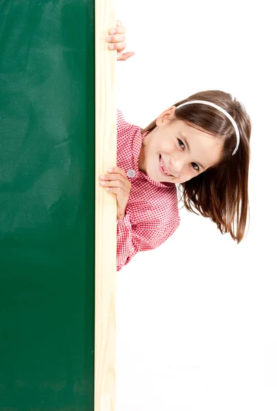 Blackboard ile küçük kız — Stok fotoğraf