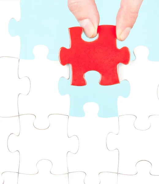 stock image Red puzzle piece