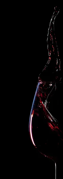 Red wine splash silhouette — Stock Photo, Image