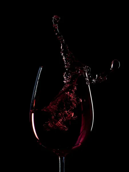 Silhouette schizzi di vino rosso — Foto Stock