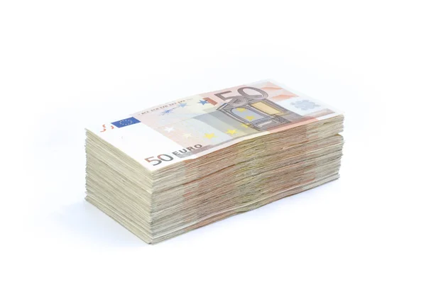 Fünfzig-Euro-Haufen — Stockfoto