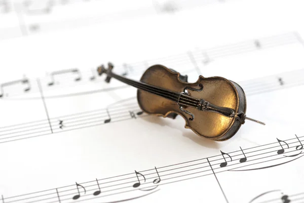 Instrumento temático de concierto y notas Imágenes de stock libres de derechos
