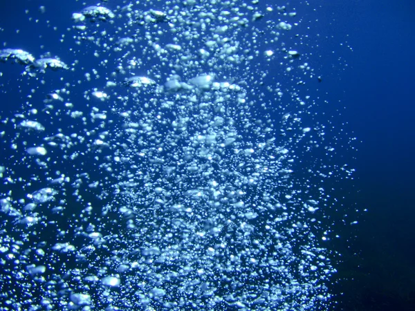 Scuba diver oksijen kabarcıkları — Stok fotoğraf