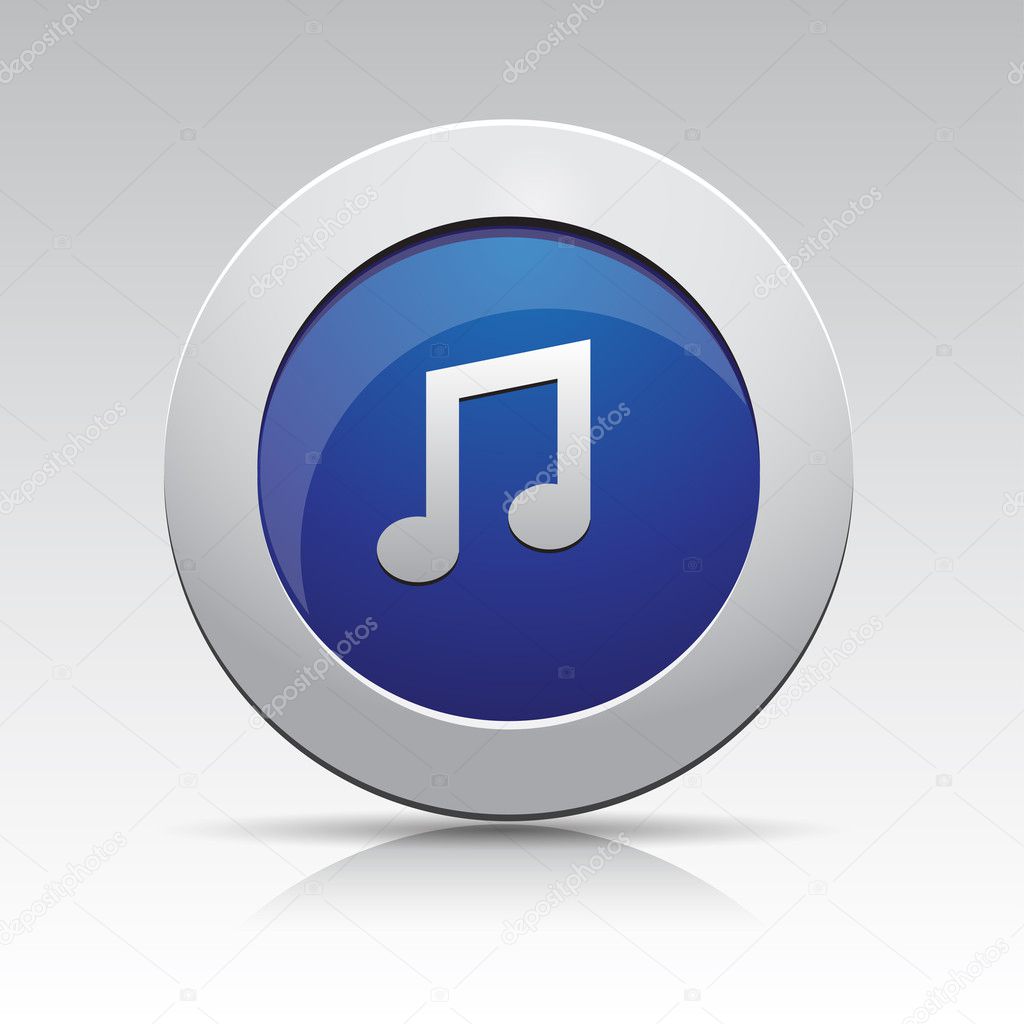 Blue grey music icon