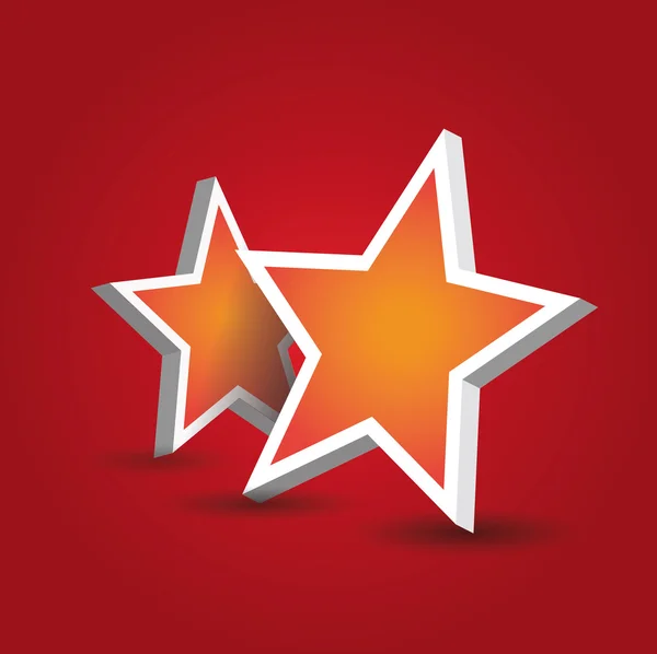 赤いカーペットの上の 2 つの星 — ストックベクタ