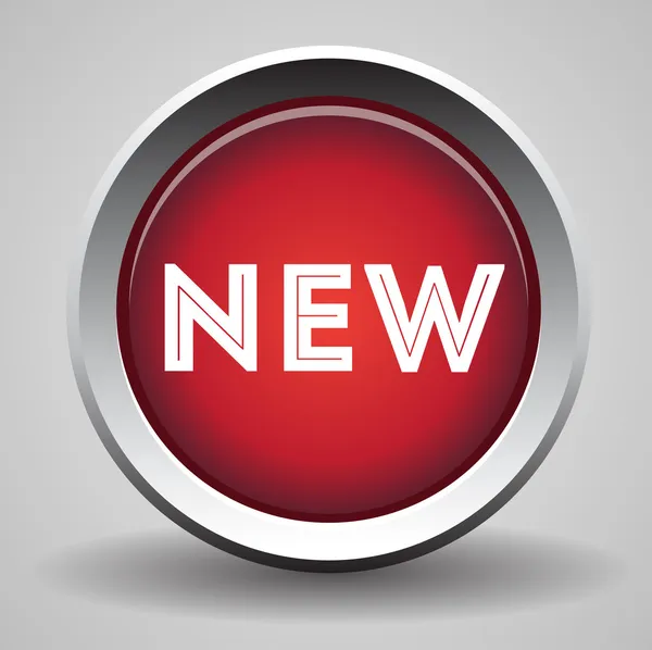 New button red vector — Stock Vector
