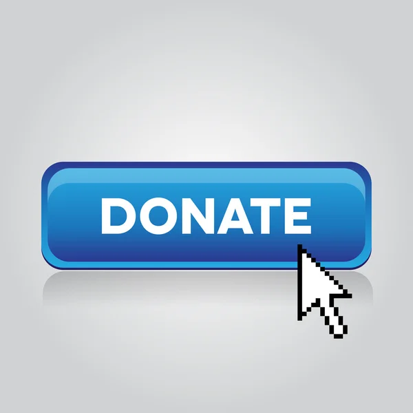 Blue Donate button — Stock Vector