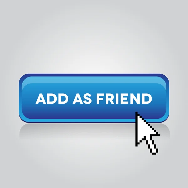 Blue Add as friend button — Stock Vector