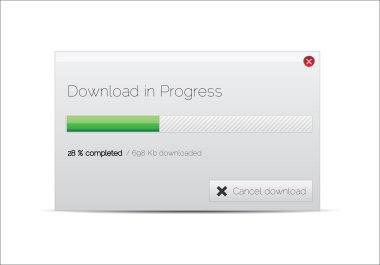 Download progress in browser clipart