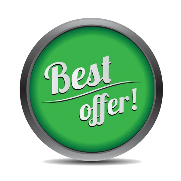 Best offer button — Stock Vector