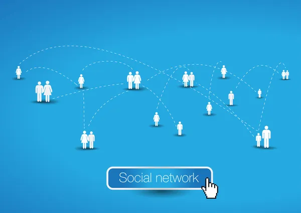 Sieć społecznościowa — Wektor stockowy