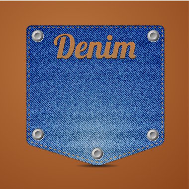 Denim pocket label clipart