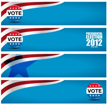 Voting - election banners clipart