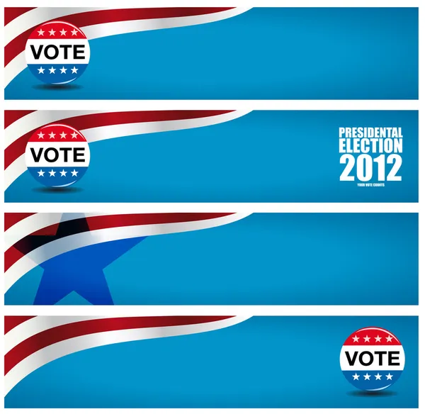 Votación - pancartas electorales — Archivo Imágenes Vectoriales
