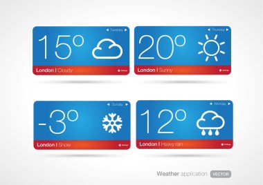 Weather forecast interface clipart